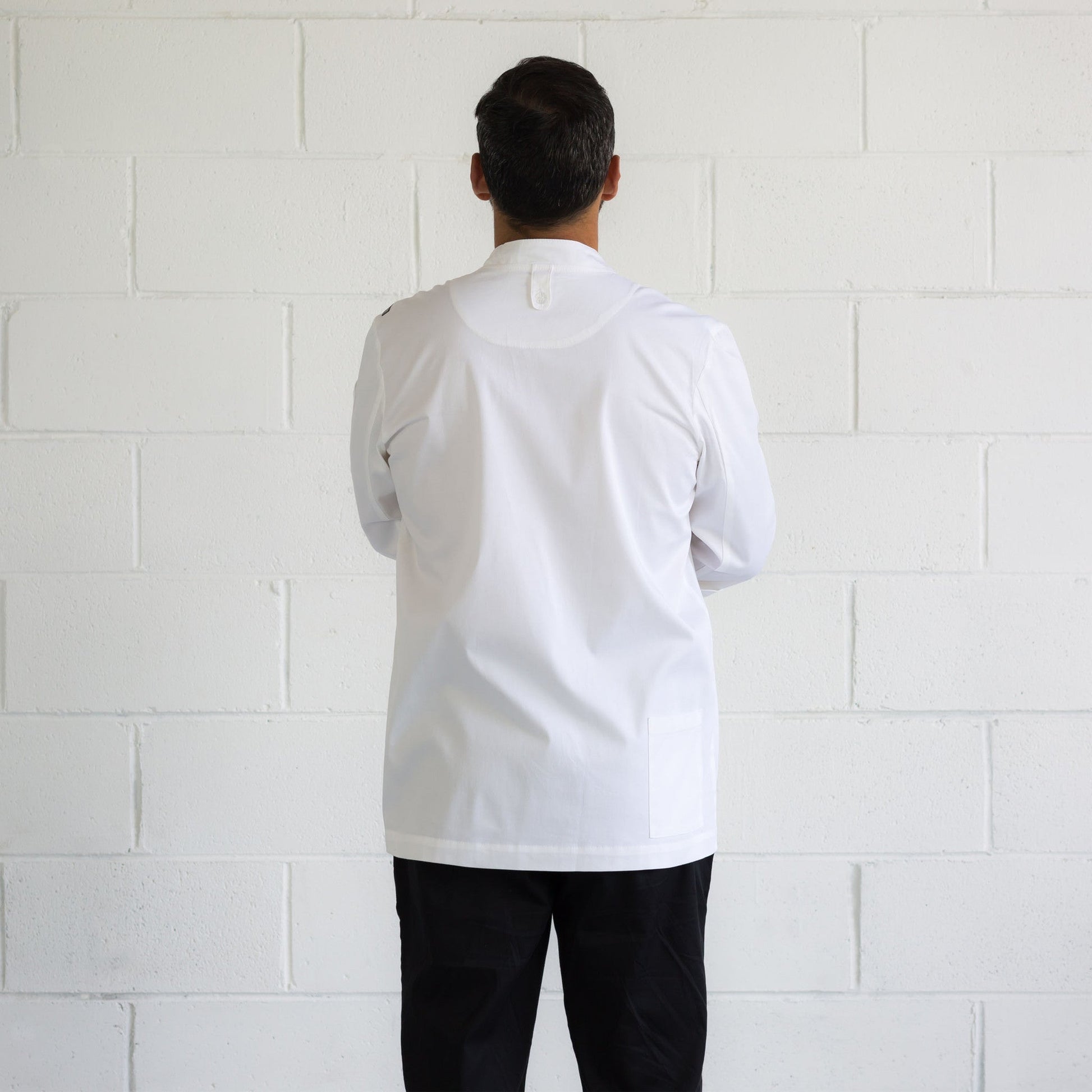 Men's-Chef-Jacket-Classic-Long-Sleeve-White-Back