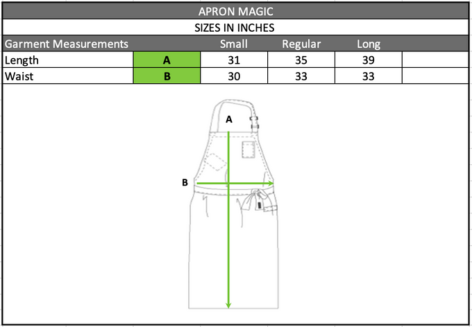 Size chart in inches