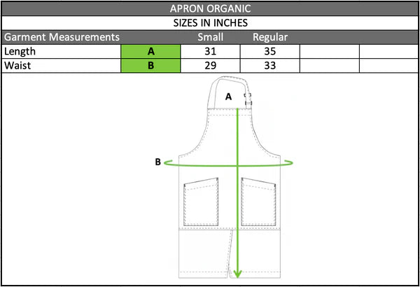 Size chart in inches