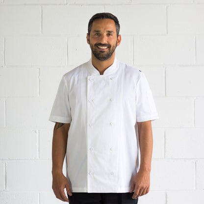 Men's short sleeve Supercool chef jacket made from Organic cotton