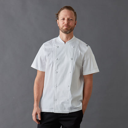 Premium-Men’s-Chef-Jacket-Short-Sleeve-Front